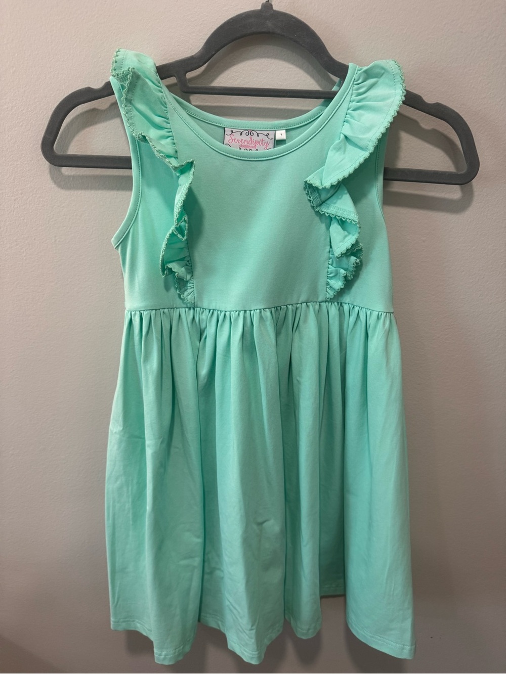 Girls' Mint Ruffle Tank Dress by Jessica Simpson